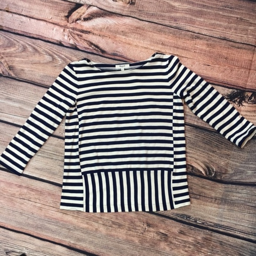 Madewell Striped Top Navy blue and Cream